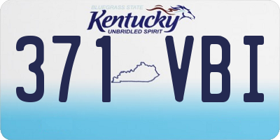 KY license plate 371VBI