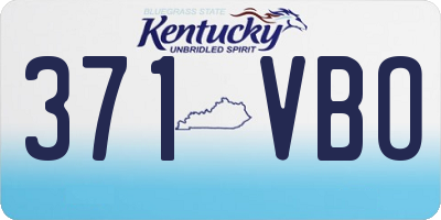 KY license plate 371VBO