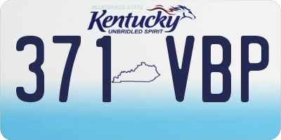 KY license plate 371VBP