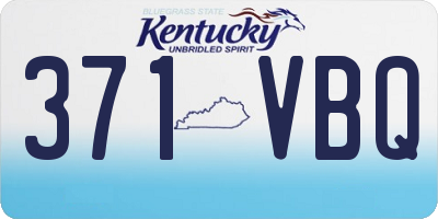 KY license plate 371VBQ