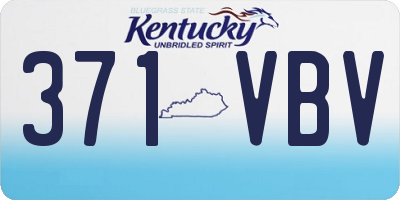 KY license plate 371VBV