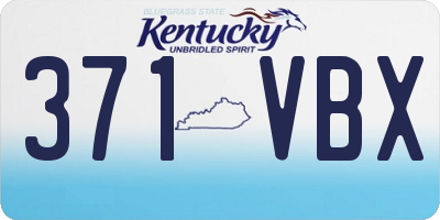 KY license plate 371VBX