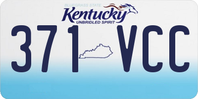 KY license plate 371VCC