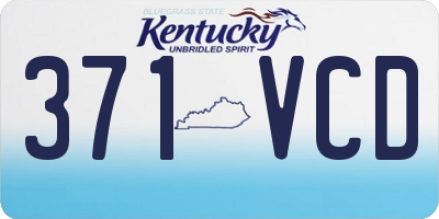 KY license plate 371VCD