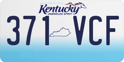 KY license plate 371VCF