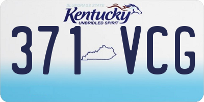 KY license plate 371VCG