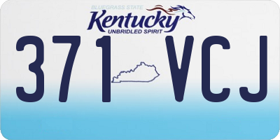 KY license plate 371VCJ