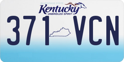KY license plate 371VCN