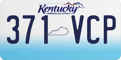 KY license plate 371VCP