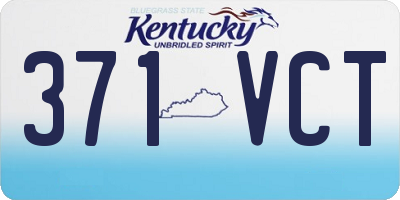 KY license plate 371VCT