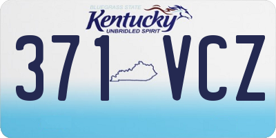 KY license plate 371VCZ