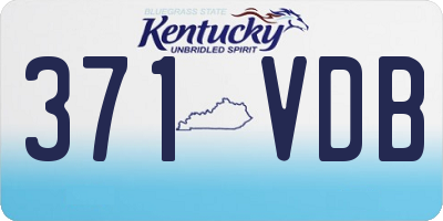 KY license plate 371VDB