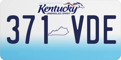 KY license plate 371VDE