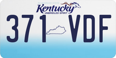 KY license plate 371VDF