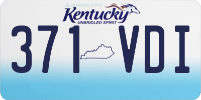 KY license plate 371VDI