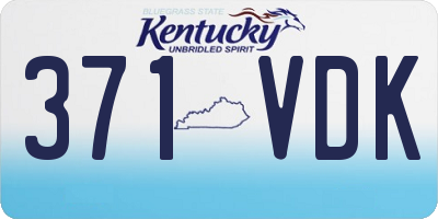 KY license plate 371VDK