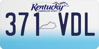 KY license plate 371VDL