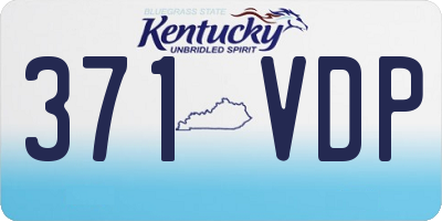 KY license plate 371VDP