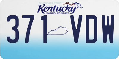 KY license plate 371VDW