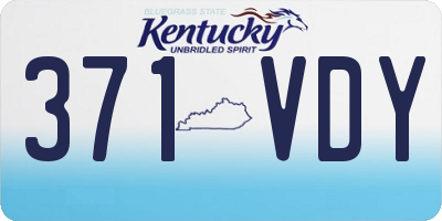 KY license plate 371VDY