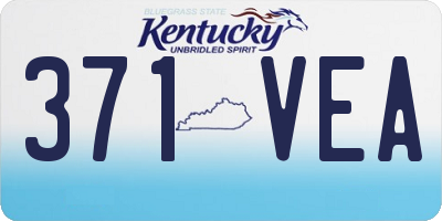 KY license plate 371VEA
