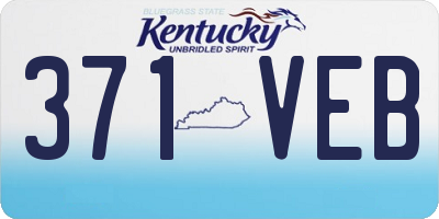 KY license plate 371VEB