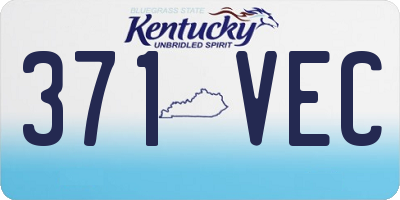 KY license plate 371VEC