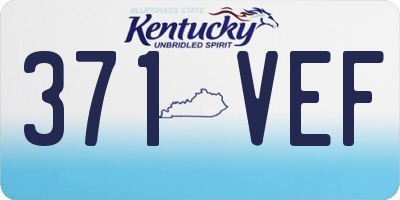 KY license plate 371VEF