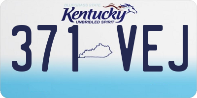 KY license plate 371VEJ