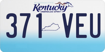 KY license plate 371VEU