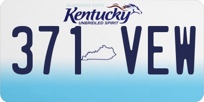 KY license plate 371VEW