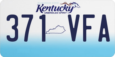 KY license plate 371VFA