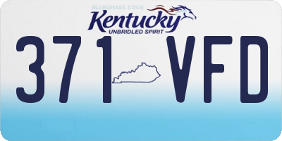 KY license plate 371VFD