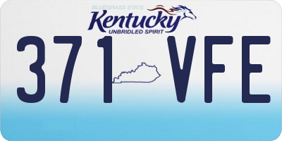 KY license plate 371VFE
