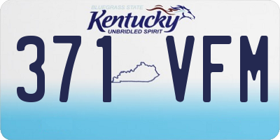 KY license plate 371VFM
