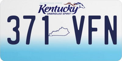 KY license plate 371VFN