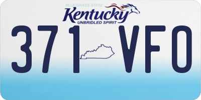 KY license plate 371VFO