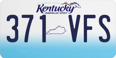 KY license plate 371VFS