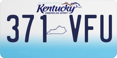 KY license plate 371VFU