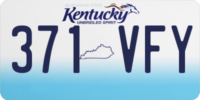 KY license plate 371VFY