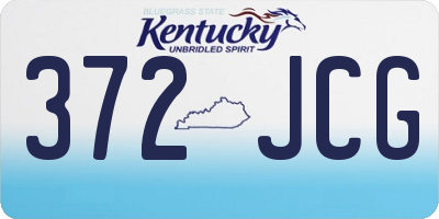 KY license plate 372JCG