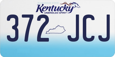 KY license plate 372JCJ