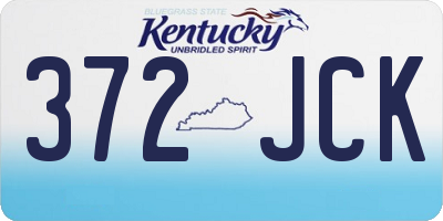 KY license plate 372JCK