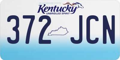 KY license plate 372JCN