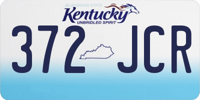 KY license plate 372JCR