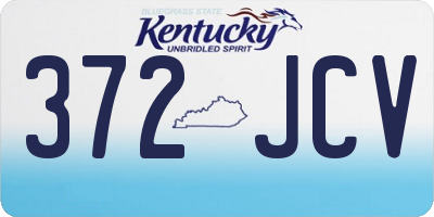 KY license plate 372JCV