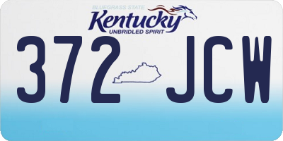 KY license plate 372JCW
