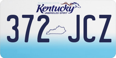 KY license plate 372JCZ