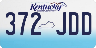 KY license plate 372JDD