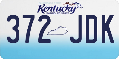 KY license plate 372JDK